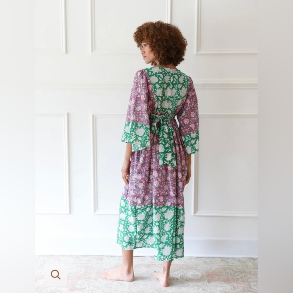 Mille ADELE DRESS IN PURPLE ROSE PATCHWORK - Picture 5 of 7